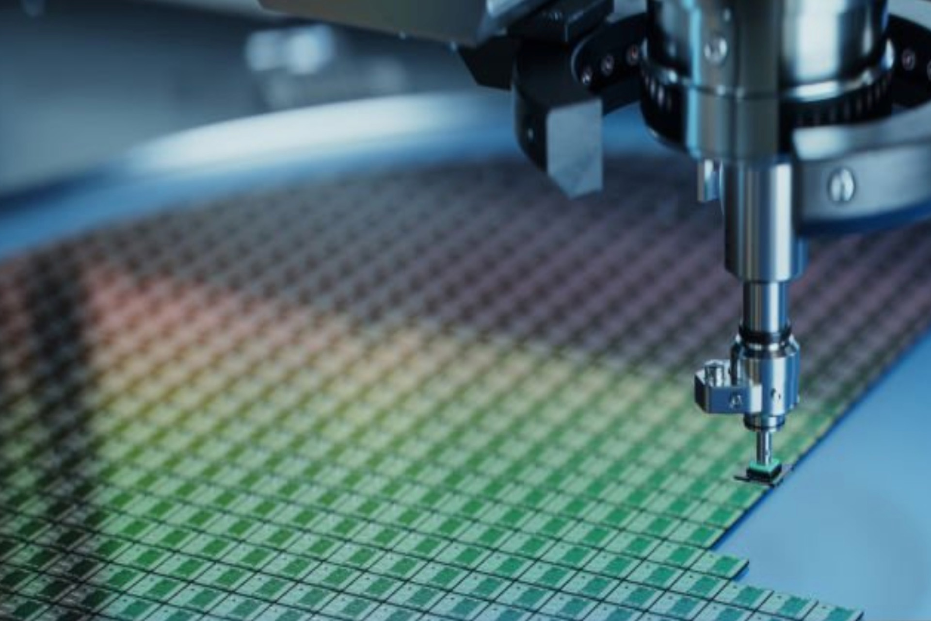Pick-and-place handler removing tested dies from a wafer